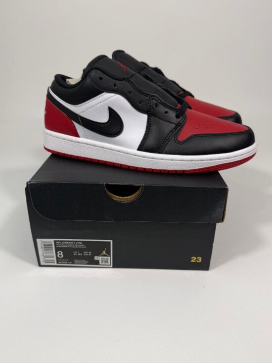Jordan Other - Men Air Jordan 1 Low Sneakers 8 White/Black-Varsity Red-White
